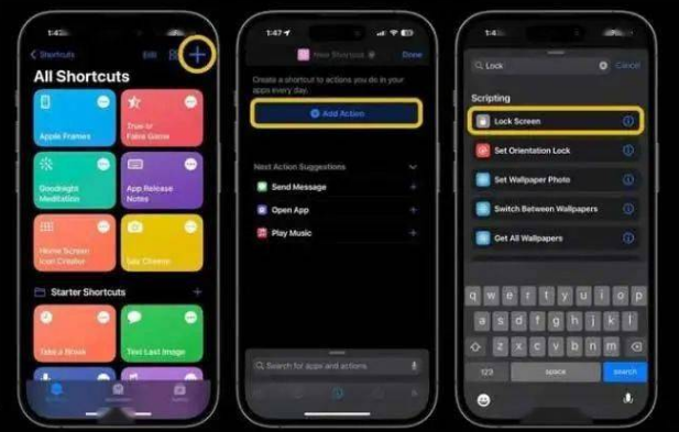 冷水江苹果14锁屏维修店分享iPhone14升级iOS16.4后如何创建锁屏快捷方式 