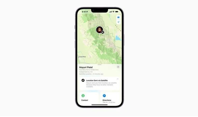 冷水江苹果14维修分享iPhone14系列中 FindMy功能通过卫星分享位置方法教程 